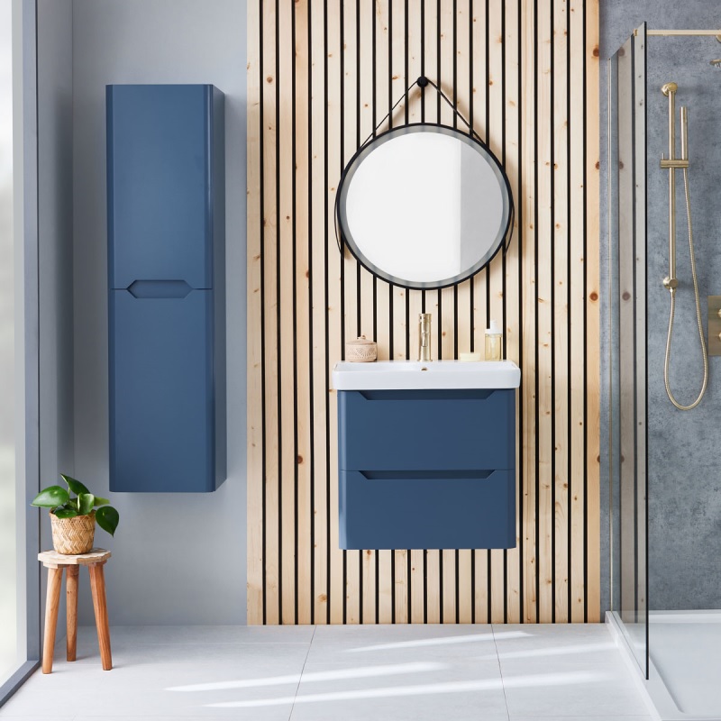 Scudo Ella Wall Mounted Vanity Unit - Blue